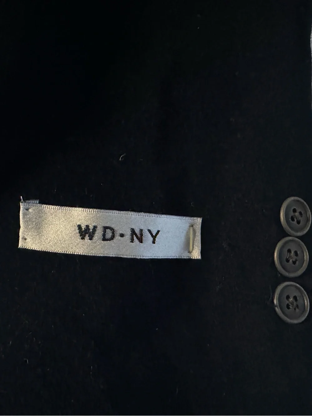WD.NY Black Velvet Two-Button Blazer Jacket Size XL